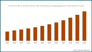adaptogenic mushrooms - consommation en Amérique du Nord