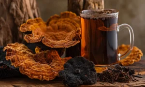 thé à base de champignons adaptogenes